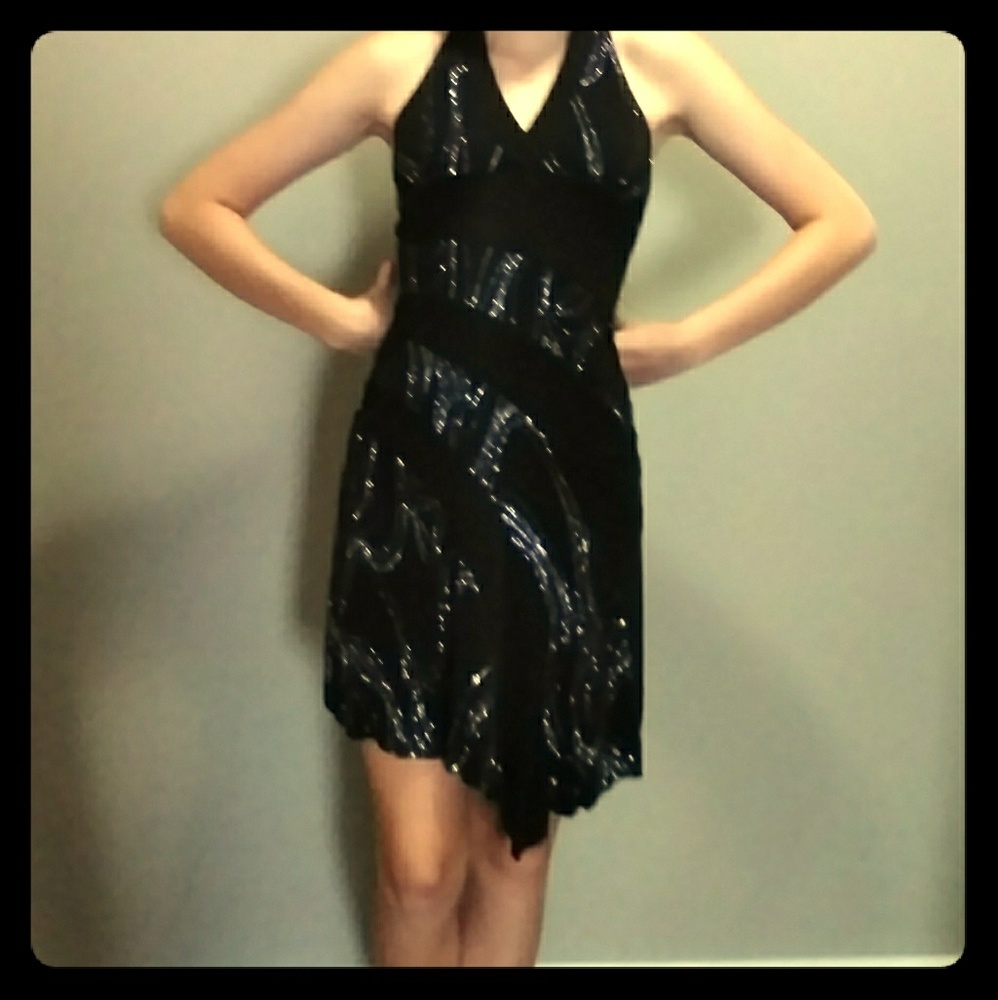 Women's Black Sparkly Homecoming La Belle Dress